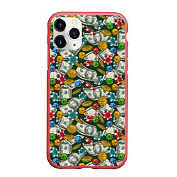 Чехол iPhone 11 Pro матовый Казино - Casino, цвет: 3D-красный