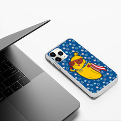 Чехол iPhone 11 Pro матовый Банан в звездах, цвет: 3D-белый — фото 2