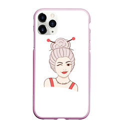 Чехол iPhone 11 Pro матовый LoveKnit, цвет: 3D-розовый