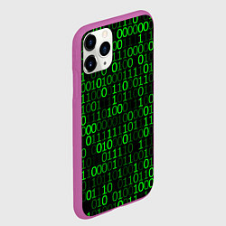 Чехол iPhone 11 Pro матовый Бинарный Код Binary Code, цвет: 3D-фиолетовый — фото 2