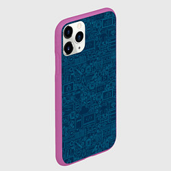 Чехол iPhone 11 Pro матовый Информатика Informatics, цвет: 3D-фиолетовый — фото 2