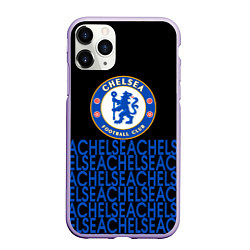 Чехол iPhone 11 Pro матовый Chelsea челси паттерн, цвет: 3D-светло-сиреневый