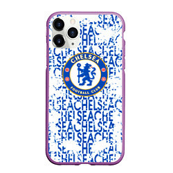 Чехол iPhone 11 Pro матовый Chelsea football, цвет: 3D-фиолетовый