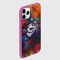 Чехол iPhone 11 Pro матовый Космический ленивец Space Sloth, цвет: 3D-фиолетовый — фото 2