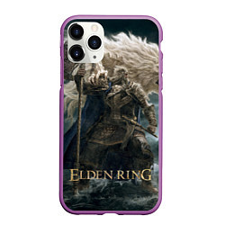 Чехол iPhone 11 Pro матовый Годфри и лев Elden Ring, цвет: 3D-фиолетовый