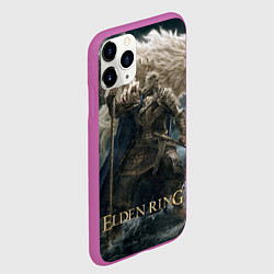 Чехол iPhone 11 Pro матовый Годфри и лев Elden Ring, цвет: 3D-фиолетовый — фото 2