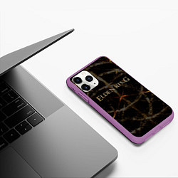 Чехол iPhone 11 Pro матовый ELDEN RING СИМВОЛ ЛОГО, цвет: 3D-фиолетовый — фото 2