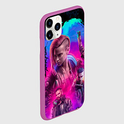 Чехол iPhone 11 Pro матовый Vi Ви Cyberpunk 2077, цвет: 3D-фиолетовый — фото 2