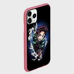 Чехол iPhone 11 Pro матовый ТАНДЖИРО КАМАДО ДЫХАНИЕ ВОДЫ, цвет: 3D-малиновый — фото 2