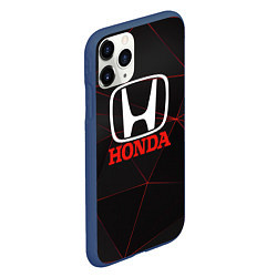 Чехол iPhone 11 Pro матовый HONDA спорт авто, цвет: 3D-тёмно-синий — фото 2