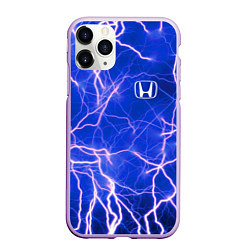 Чехол iPhone 11 Pro матовый HONDA хонда молнии, цвет: 3D-сиреневый