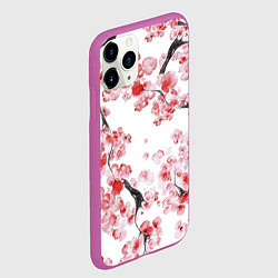 Чехол iPhone 11 Pro матовый Ранняя сакура, цвет: 3D-фиолетовый — фото 2