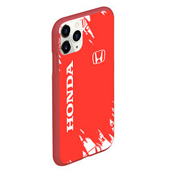 Чехол iPhone 11 Pro матовый Хонда sport, цвет: 3D-красный — фото 2
