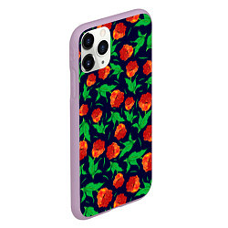 Чехол iPhone 11 Pro матовый Тюльпаны Весенние цветы, цвет: 3D-сиреневый — фото 2