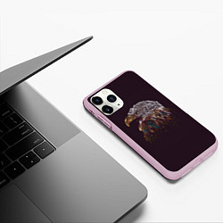 Чехол iPhone 11 Pro матовый Статный орёл, цвет: 3D-розовый — фото 2