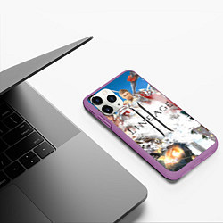 Чехол iPhone 11 Pro матовый Hero of Lineage, цвет: 3D-фиолетовый — фото 2