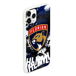 Чехол iPhone 11 Pro матовый Florida Panthers, Флорида Пантерз, цвет: 3D-белый — фото 2