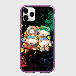 Чехол iPhone 11 Pro матовый Мультфильм Южный парк персонажи South Park, цвет: 3D-фиолетовый