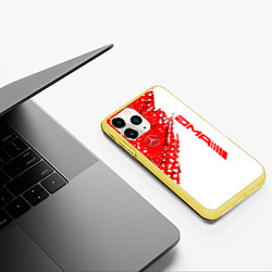 Чехол iPhone 11 Pro матовый Mercedes amg мерседес амг, цвет: 3D-желтый — фото 2