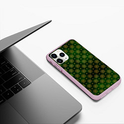 Чехол iPhone 11 Pro матовый Gold & Green, цвет: 3D-розовый — фото 2