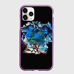Чехол iPhone 11 Pro матовый Horizon Forbidden West Элой на пляже, цвет: 3D-фиолетовый