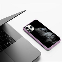 Чехол iPhone 11 Pro матовый Кошатникам, цвет: 3D-сиреневый — фото 2