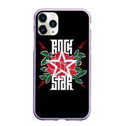 Чехол iPhone 11 Pro матовый Рок Звезда ROCK STAR, цвет: 3D-светло-сиреневый