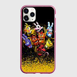 Чехол iPhone 11 Pro матовый Фредди и Компания, цвет: 3D-малиновый