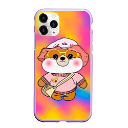Чехол iPhone 11 Pro матовый Шиба Ину Лалафанфан