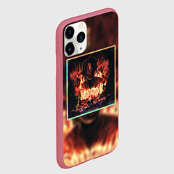 Чехол iPhone 11 Pro матовый Karmageddon Kizaru Альбом Кизару огонь, цвет: 3D-малиновый — фото 2