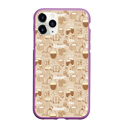 Чехол iPhone 11 Pro матовый Пивбар, цвет: 3D-фиолетовый
