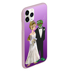 Чехол iPhone 11 Pro матовый Свадьба - Чертовски привлекательные, цвет: 3D-розовый — фото 2