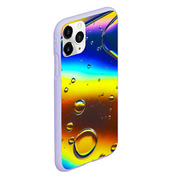 Чехол iPhone 11 Pro матовый Градиент Жёлто-Синяя Абстракция, цвет: 3D-светло-сиреневый — фото 2