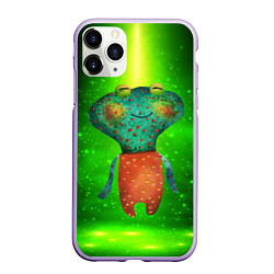 Чехол iPhone 11 Pro матовый Лягушка-головастик, цвет: 3D-светло-сиреневый