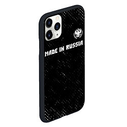 Чехол iPhone 11 Pro матовый RUSSIA - ГЕРБ Made In Russia - Гранж, цвет: 3D-черный — фото 2