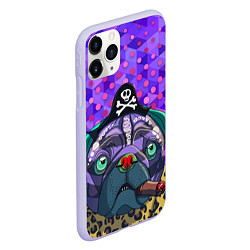 Чехол iPhone 11 Pro матовый Pirate Dog, цвет: 3D-светло-сиреневый — фото 2