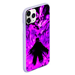 Чехол iPhone 11 Pro матовый РЕНГОКУ НЕОНОВЫЙ ОГОНЬ PURPLE, цвет: 3D-светло-сиреневый — фото 2