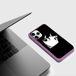 Чехол iPhone 11 Pro матовый Аниме Персонаж Взгляд, цвет: 3D-фиолетовый — фото 2