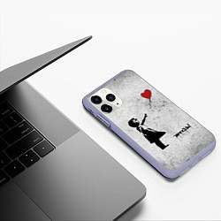 Чехол iPhone 11 Pro матовый Бэнкси Всегда есть надежда There is Always Hope Ba, цвет: 3D-светло-сиреневый — фото 2