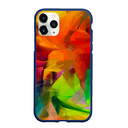 Чехол iPhone 11 Pro матовый Color pattern Fashion 2024, цвет: 3D-тёмно-синий