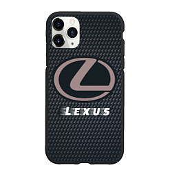 Чехол iPhone 11 Pro матовый LEXUS Lexus - Карбон, цвет: 3D-черный