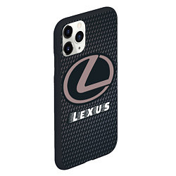 Чехол iPhone 11 Pro матовый LEXUS Lexus - Карбон, цвет: 3D-черный — фото 2