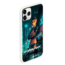 Чехол iPhone 11 Pro матовый Vi cyberpunk2077 Ви, цвет: 3D-белый — фото 2