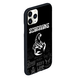 Чехол iPhone 11 Pro матовый Scorpions логотипы рок групп, цвет: 3D-черный — фото 2