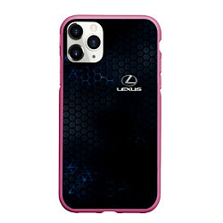 Чехол iPhone 11 Pro матовый Lexus лексус, цвет: 3D-малиновый