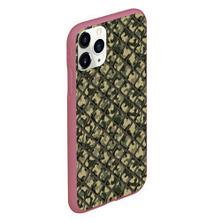 Чехол iPhone 11 Pro матовый Камуфляж с Сеткой, цвет: 3D-малиновый — фото 2