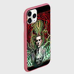 Чехол iPhone 11 Pro матовый Г Лавкрафт и хтонические щупальца, цвет: 3D-малиновый — фото 2