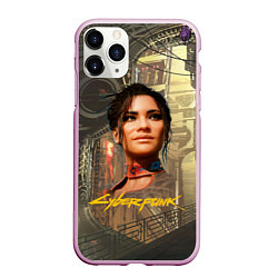 Чехол iPhone 11 Pro матовый Panam cyberpunk 2077, цвет: 3D-розовый