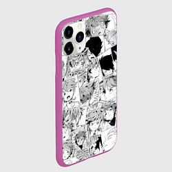 Чехол iPhone 11 Pro матовый Обещанный Неверленд pattern, цвет: 3D-фиолетовый — фото 2