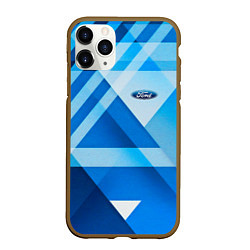 Чехол iPhone 11 Pro матовый Ford abstraction, цвет: 3D-коричневый